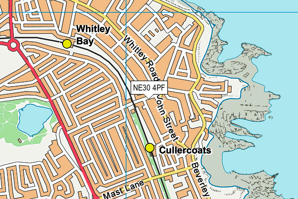 NE30 4PF map - OS VectorMap District (Ordnance Survey)