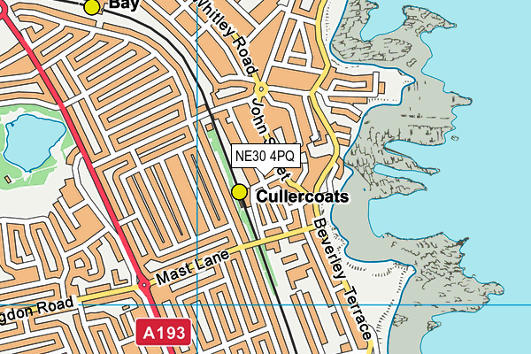NE30 4PQ map - OS VectorMap District (Ordnance Survey)