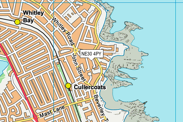 NE30 4PY map - OS VectorMap District (Ordnance Survey)