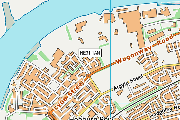 NE31 1AN map - OS VectorMap District (Ordnance Survey)