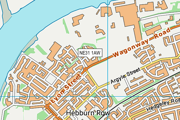 NE31 1AW map - OS VectorMap District (Ordnance Survey)