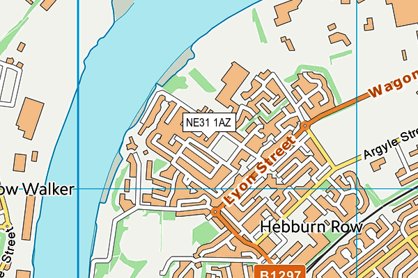 NE31 1AZ map - OS VectorMap District (Ordnance Survey)