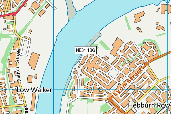 NE31 1BG map - OS VectorMap District (Ordnance Survey)