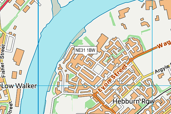 NE31 1BW map - OS VectorMap District (Ordnance Survey)