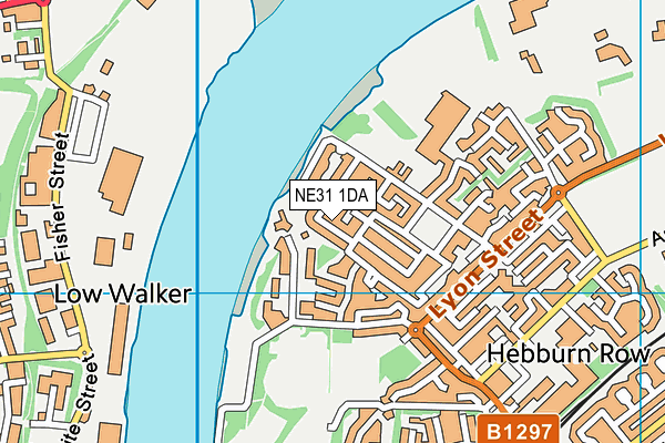NE31 1DA map - OS VectorMap District (Ordnance Survey)