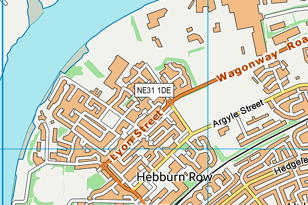 NE31 1DE map - OS VectorMap District (Ordnance Survey)