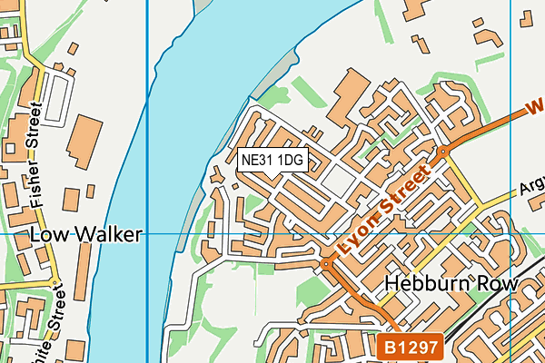 NE31 1DG map - OS VectorMap District (Ordnance Survey)