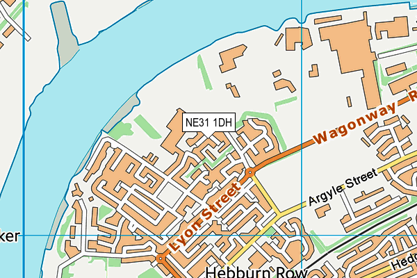 NE31 1DH map - OS VectorMap District (Ordnance Survey)