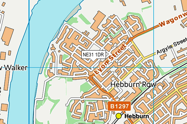 NE31 1DR map - OS VectorMap District (Ordnance Survey)