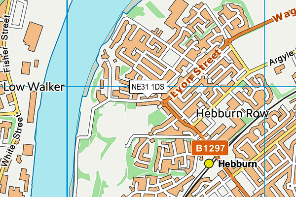 NE31 1DS map - OS VectorMap District (Ordnance Survey)