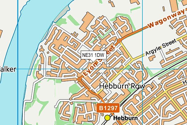NE31 1DW map - OS VectorMap District (Ordnance Survey)