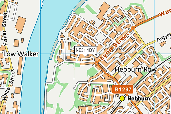 NE31 1DY map - OS VectorMap District (Ordnance Survey)