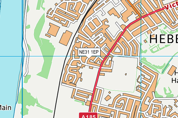 NE31 1EP map - OS VectorMap District (Ordnance Survey)