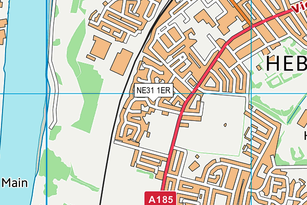 NE31 1ER map - OS VectorMap District (Ordnance Survey)