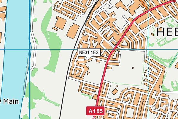 NE31 1ES map - OS VectorMap District (Ordnance Survey)