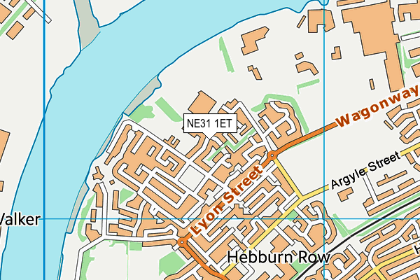 NE31 1ET map - OS VectorMap District (Ordnance Survey)