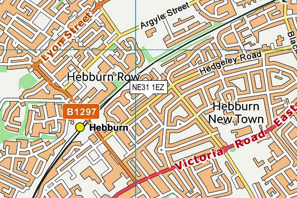 NE31 1EZ map - OS VectorMap District (Ordnance Survey)