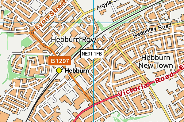 NE31 1FB map - OS VectorMap District (Ordnance Survey)