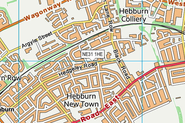 NE31 1HE map - OS VectorMap District (Ordnance Survey)