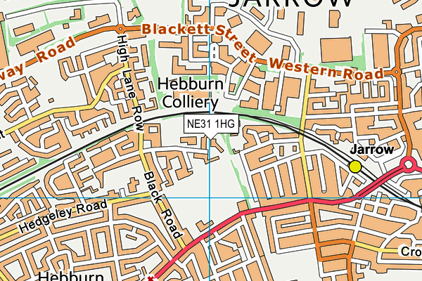 NE31 1HG map - OS VectorMap District (Ordnance Survey)