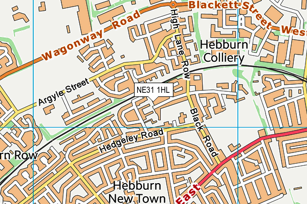 NE31 1HL map - OS VectorMap District (Ordnance Survey)