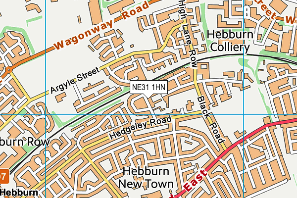 NE31 1HN map - OS VectorMap District (Ordnance Survey)