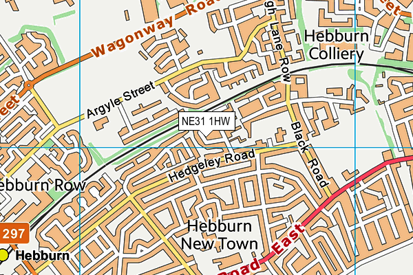 NE31 1HW map - OS VectorMap District (Ordnance Survey)