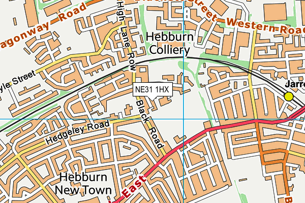 NE31 1HX map - OS VectorMap District (Ordnance Survey)