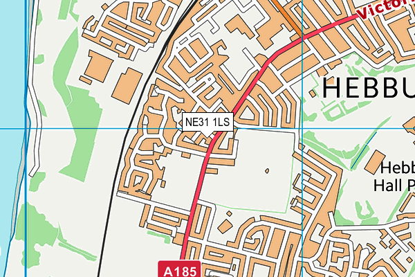 NE31 1LS map - OS VectorMap District (Ordnance Survey)