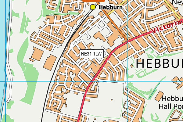 NE31 1LW map - OS VectorMap District (Ordnance Survey)