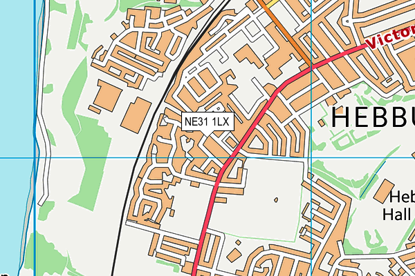 NE31 1LX map - OS VectorMap District (Ordnance Survey)
