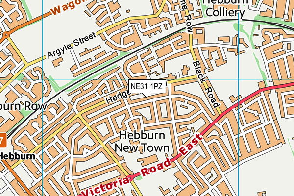 NE31 1PZ map - OS VectorMap District (Ordnance Survey)