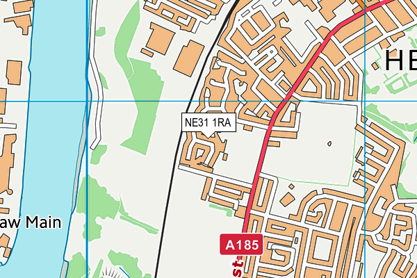 NE31 1RA map - OS VectorMap District (Ordnance Survey)