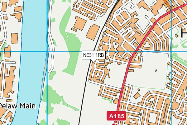 NE31 1RB map - OS VectorMap District (Ordnance Survey)