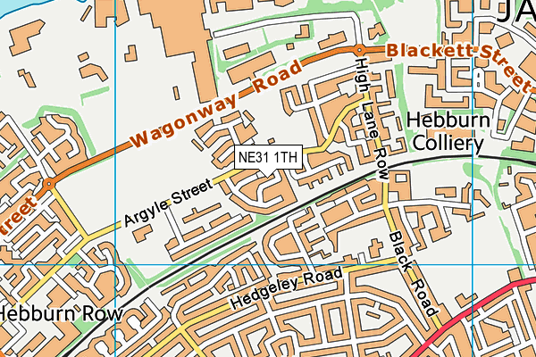 NE31 1TH map - OS VectorMap District (Ordnance Survey)