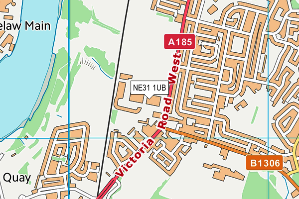 NE31 1UB map - OS VectorMap District (Ordnance Survey)