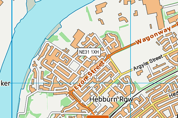 NE31 1XH map - OS VectorMap District (Ordnance Survey)