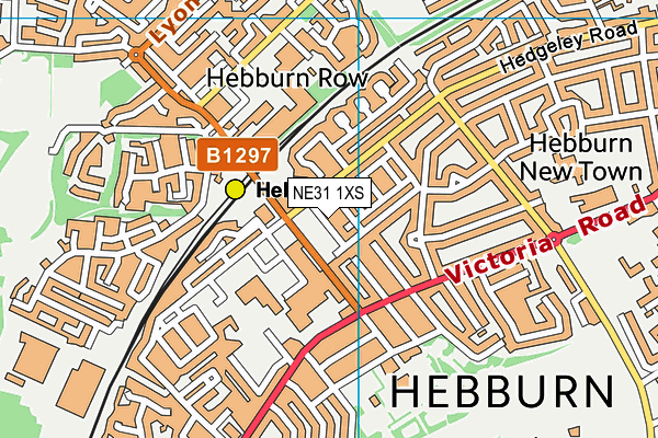 NE31 1XS map - OS VectorMap District (Ordnance Survey)
