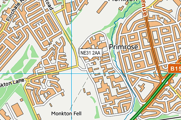 NE31 2AA map - OS VectorMap District (Ordnance Survey)