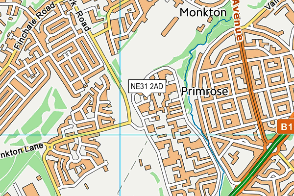 NE31 2AD map - OS VectorMap District (Ordnance Survey)