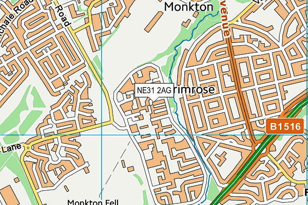 NE31 2AG map - OS VectorMap District (Ordnance Survey)