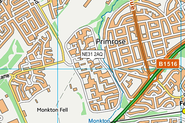 NE31 2AQ map - OS VectorMap District (Ordnance Survey)