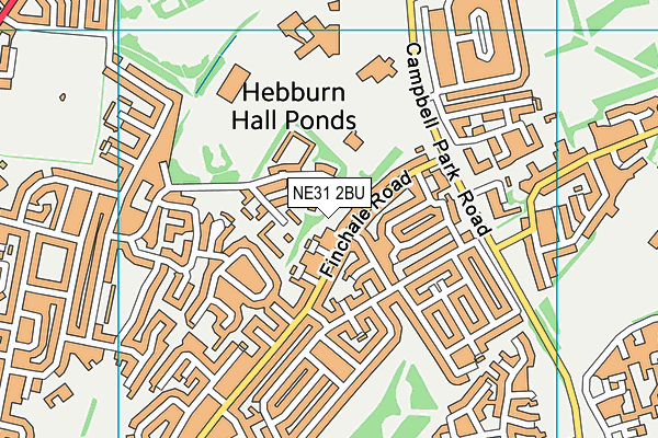 NE31 2BU map - OS VectorMap District (Ordnance Survey)