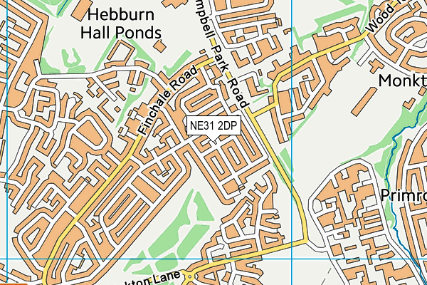 NE31 2DP map - OS VectorMap District (Ordnance Survey)