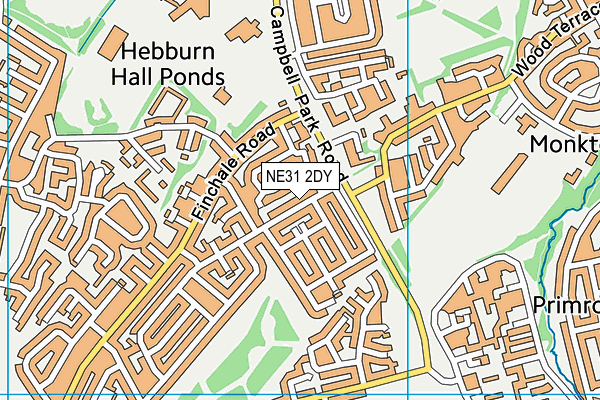 NE31 2DY map - OS VectorMap District (Ordnance Survey)