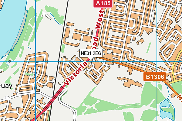 NE31 2EG map - OS VectorMap District (Ordnance Survey)