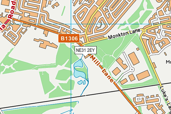 NE31 2EY map - OS VectorMap District (Ordnance Survey)