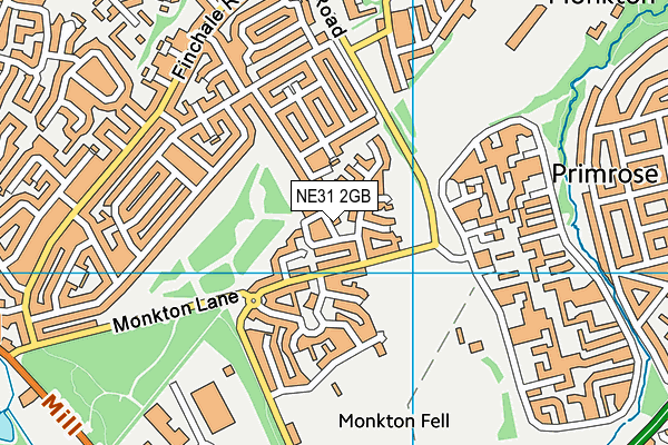 NE31 2GB map - OS VectorMap District (Ordnance Survey)