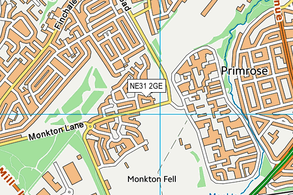 NE31 2GE map - OS VectorMap District (Ordnance Survey)