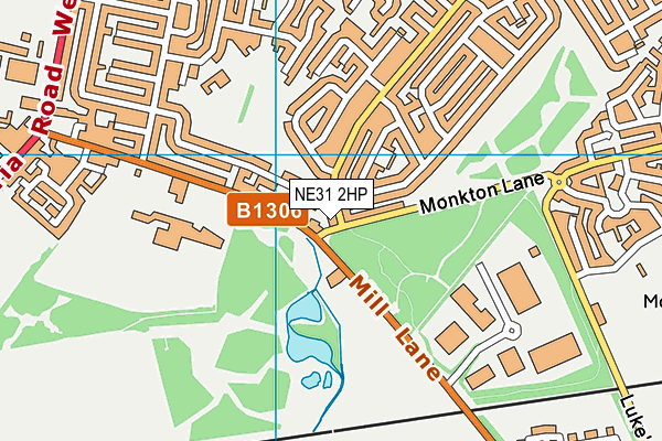 NE31 2HP map - OS VectorMap District (Ordnance Survey)